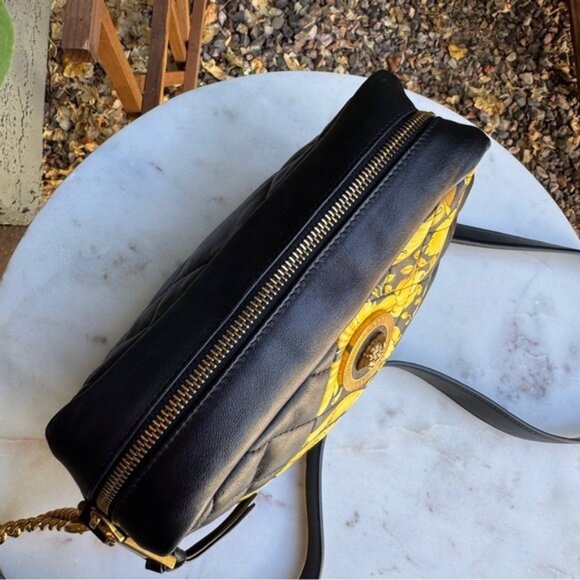SOLD Versace Baroque Icon Quilted Leather Camera Crossbody Bag - Picture 6 of 15
